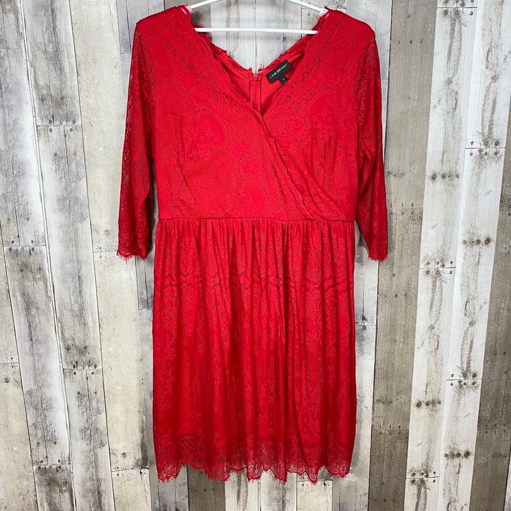 Elegant Red Lace Dress